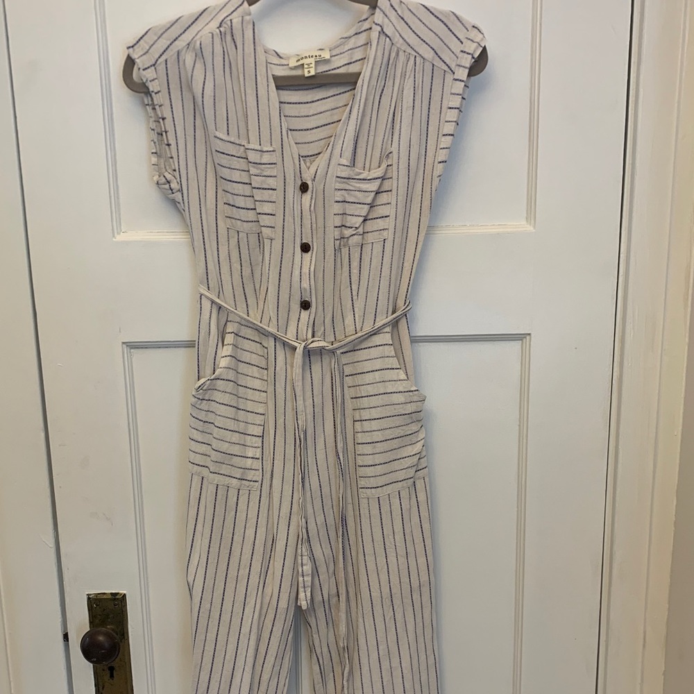 Monteau Striped Jumpsuit
